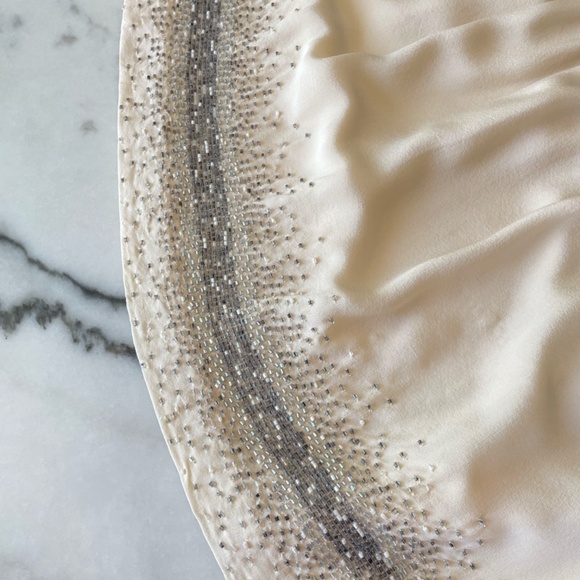 Club Monaco Cream Skirt with Embellished Beading Details - Picture 11 of 12